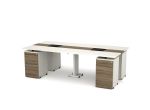 Mesa Plataforma 4 Lugares com Gaveiteiros